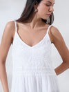 Anna: Chikankari white Spagetti