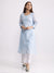 Nazakat: Blue Kota doria Chikankari with slip