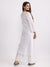 Meher! White Kota doria straight Chikankari kurta with slip