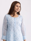 Nazakat Kota blue kurti with Afgani pant