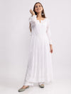 Maham- Luxurious Anarkali crafted with silk thread Chikankari kurti