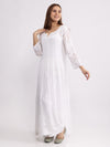 Maham- Luxurious Anarkali crafted with silk thread Chikankari kurti