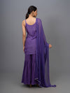 Zehnab! Muslin Chikankari Sharara paired with a sleek spaghetti strap purple kurta