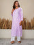 Jugni Mul Cotton Printed Straight Kurti-Purple