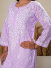 Jugni Mul Cotton Printed Straight Kurti-Purple