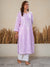 Jugni Mul Cotton Printed Straight Kurti-Purple
