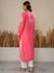 Nilofar: Pink hand embroidered Modal Chikankari Kurti