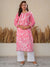 Jugni Mul Cotton Printed Straight Kurti-Pink