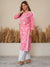 Jugni Mul Cotton Printed Straight Kurti-Pink