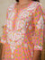 Jugni Mul cotton Chikankari Straight Kurti-Pink