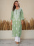 Nilofar: Sage Green hand embroidered Modal Chikankari Kurti