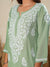 Nilofar: Sage Green hand embroidered Modal Chikankari Kurti