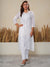 You highness muslin white kurti with Chikankari pants