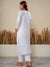 Your Highness: White Luxurious Chikankari Premium Muslin Straight Kurti
