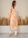 Jugni Sunset Mul cotton Chikankari kurti with Dhoti Pant
