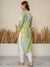 Jugni green mul cotton printed Chikankari Kurti