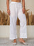 New Chikankari Pants with Intricate jaal chikankari embroidery at bottom. The free size elastic waist
