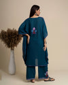 KHIZAN- Cotton Kashmiri kaftan with pant crafted with Vibrant Aari Embroidery