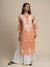Jugni Mul cotton Chikankari Straight Kurti-Pink