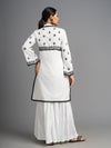 Noor: Pure cotton white Monochrome chikankari kurti