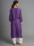 Your Highness: Luxurious Chikankari Premium Muslin straight kurti-Violet
