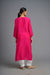 Your Highness: Luxurious Chikankari Premium Muslin straight kurti-Fuscia pink