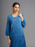 Shahana: Muslin Chikankari kurti,crafted with fine Bakhiya embroidery & Mukhesh work