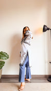 Noor: Pure cotton white Monochrome chikankari kurti