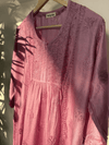 SEHER! Onion Pink Chanderi Silk Straight Chikankari Kurti