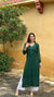 ADA “Silk-Thread Embellished Viscose Chikankari Kurti Green