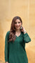 ADA “Silk-Thread Embellished Viscose Chikankari Kurti Green