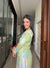 Jugni green mul cotton printed Chikankari Kurti