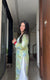 Jugni green mul cotton printed Chikankari Kurti