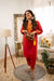 KHIZAN- Cotton Kashmiri AARI Red Kurta with Pant