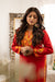 KHIZAN- Cotton Kashmiri AARI Red Kurta with Pant