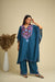 KHIZAN- Cotton Kashmiri kaftan with pant crafted with Vibrant Aari Embroidery