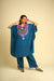 KHIZAN- Cotton Kashmiri kaftan with pant crafted with Vibrant Aari Embroidery